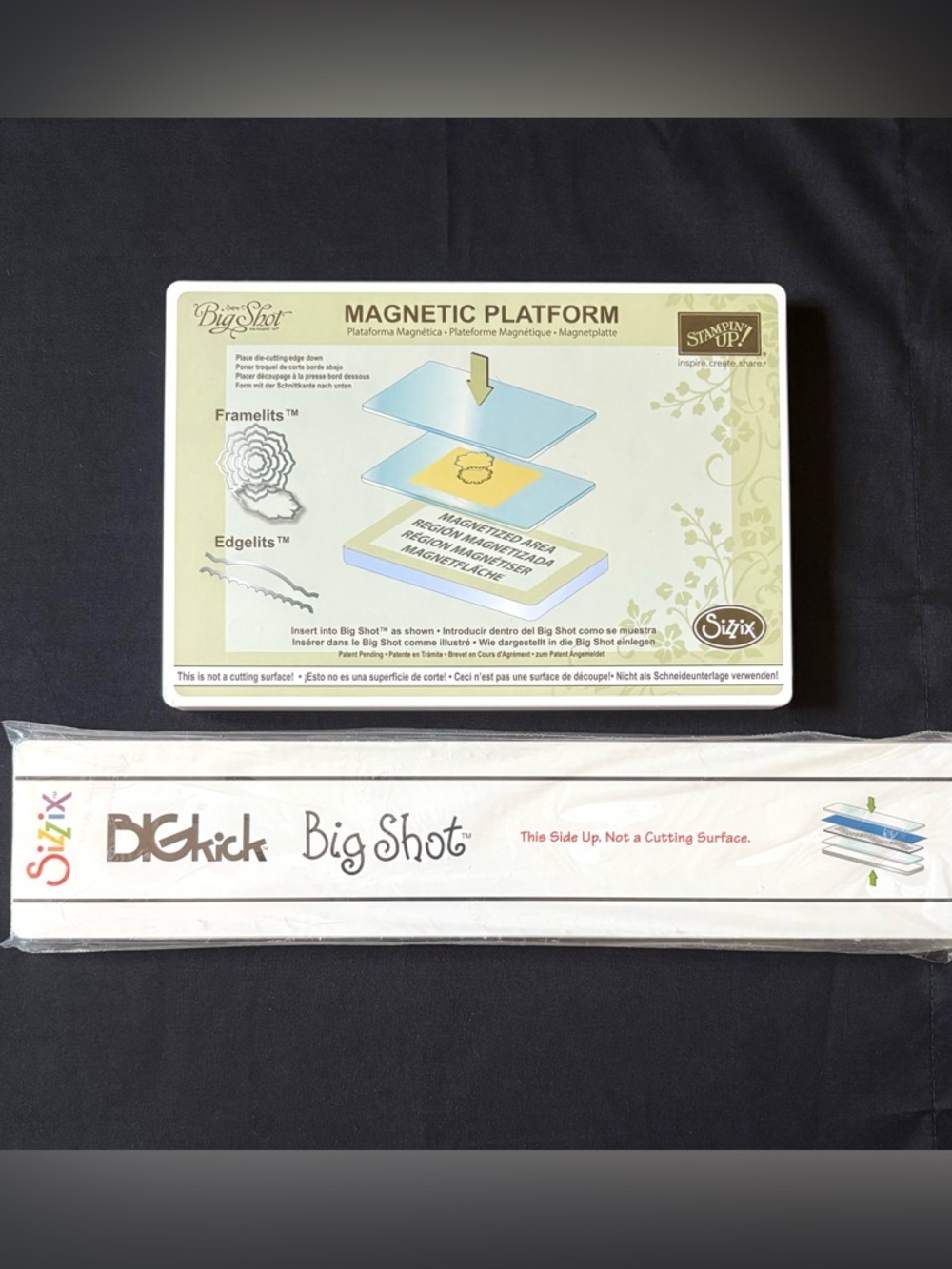 Stampin Up! Sizzix Magnetic Platform & NEW Extended Spacer Big Shot Bigkick Set
